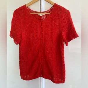 Sezane Milan Top Vibrant Poppy Orange Size Medium